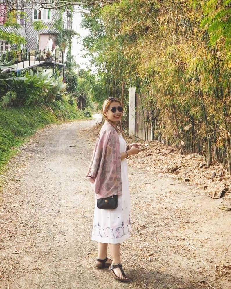 Customer wearing Sumo Vintage